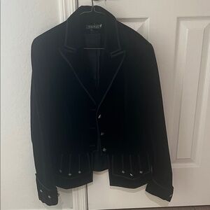 Ralph Lauren Black Velvet Jacket with Silver Details